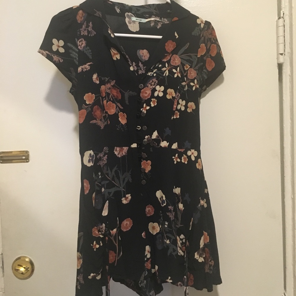 Urban outfitters floral button up romper